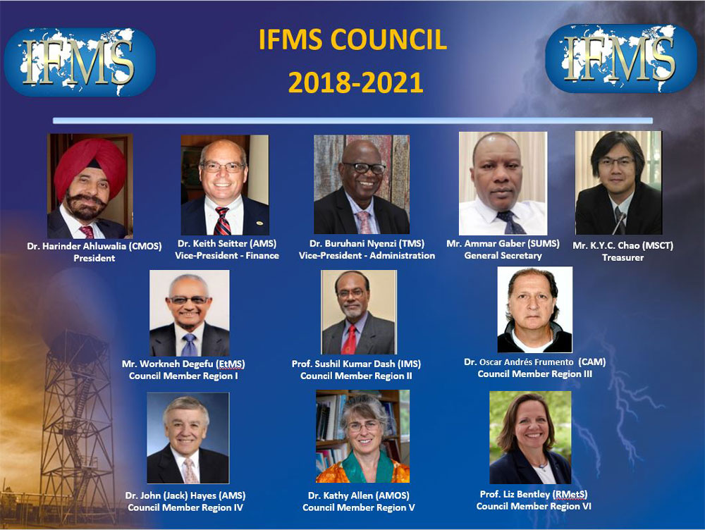 2018-2021 Council Members: Dr. Harinder Ahluwalia, Dr. Keith Seitter, Dr. Buruhani Nyenzi, Mr. Ammar Gaber, Mr. K.Y.C. Chao, Mr. Workneh Degefu, Prof. Sushil Kumar Dash, Dr. Oscar Andres Frumento, Dr. John Hays, Dr Kathy Allen, Prof. Liz Bentley